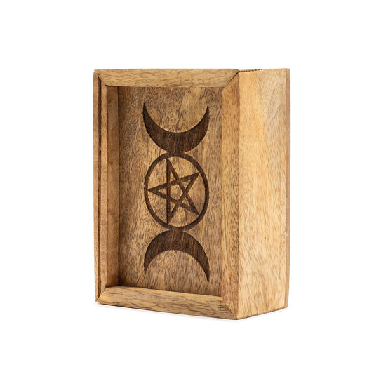 Pequeña caja de Tarot con soporte para cartas