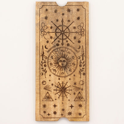 Caja de tarot de cuatro compartimentos con soporte para cartas. - Almacenamiento de cartas del Tarot y cajas de lectura, Arti