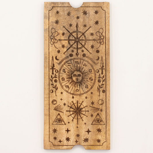 Caja de tarot de cuatro compartimentos con soporte para cartas. - Almacenamiento de cartas del Tarot y cajas de lectura, Arti