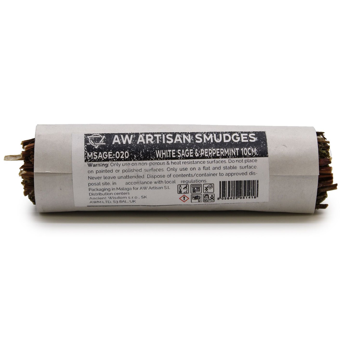 Atado de Hierba - Salvia Blanca y Menta 10cm - Atados de Smudge – Envuelto individualmente