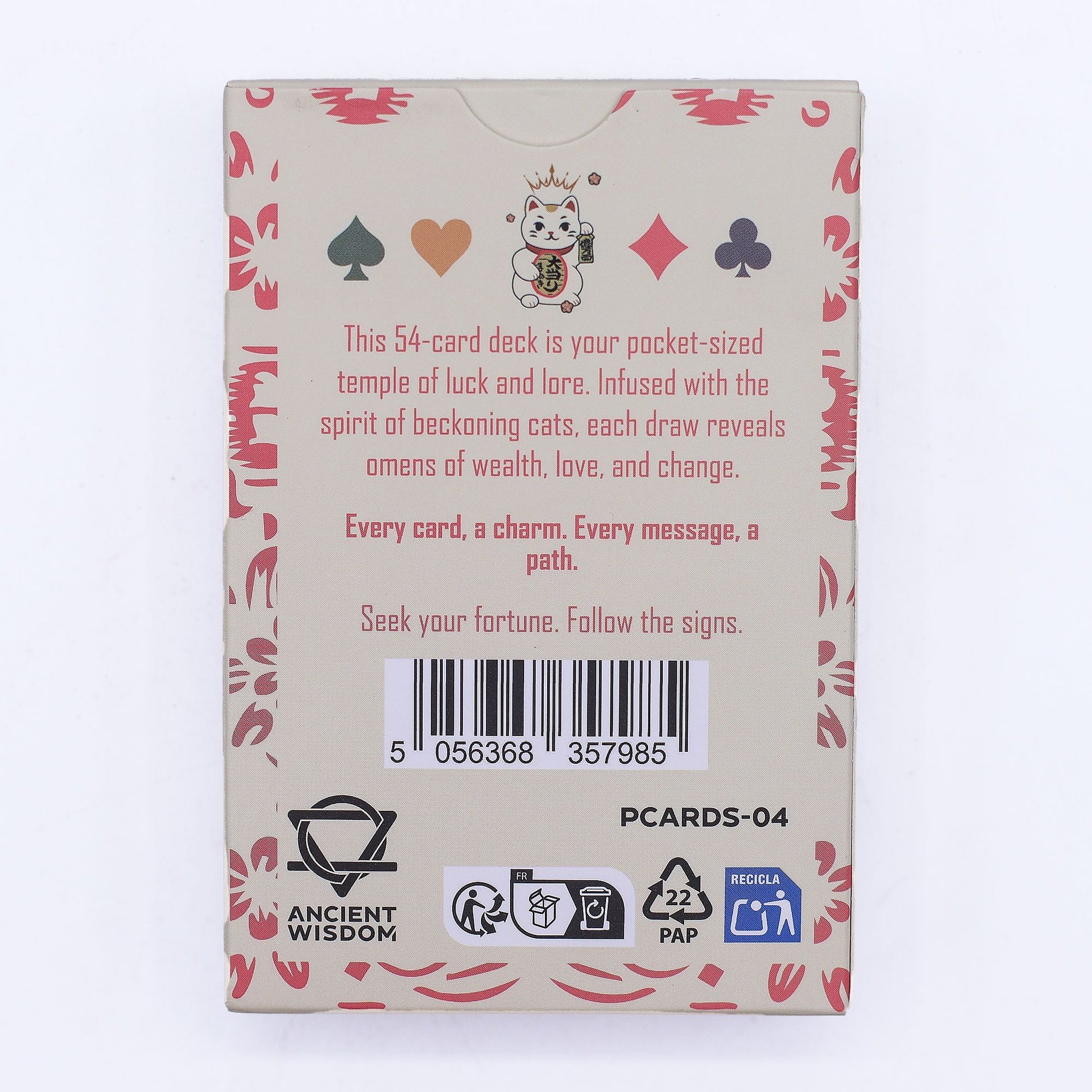 Gatos de la Fortuna Cartas de Juego y de Oráculo - Baraja Maneki Neko - Revenda de Cartas de Jogo & Oráculo Para a Sua Loja