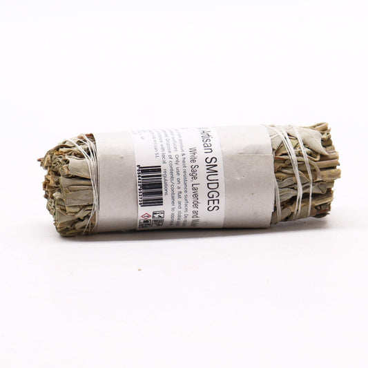 Atado de Hierba - Salvia Blanca, Lavanda y Gordolobo - Atados de Smudge – Envuelto individualmente
