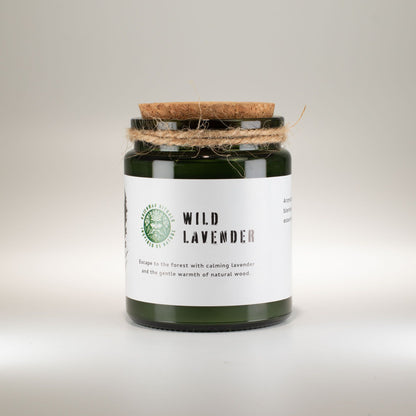 Vela de soja Woodwick Greenman - Lavanda Silvestre