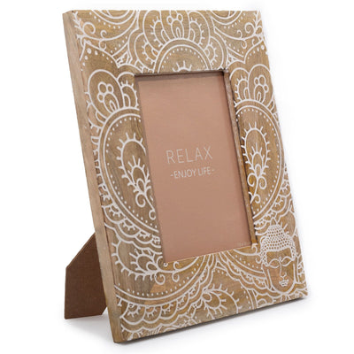 Mango Wood Photo Frame (for 13x18cm) 28x23x2cm - White Buddha