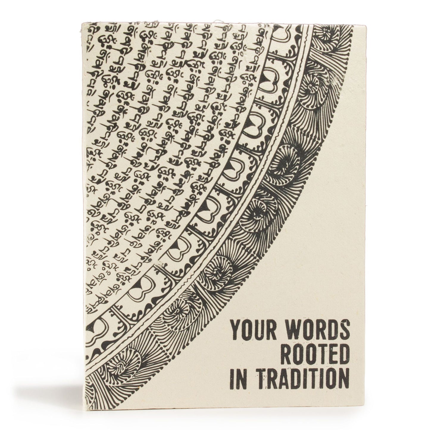 Cuaderno de inspiración de Lokta Lrg (21x15cm) - 45 hojas - Tus palabras - incluye marcador