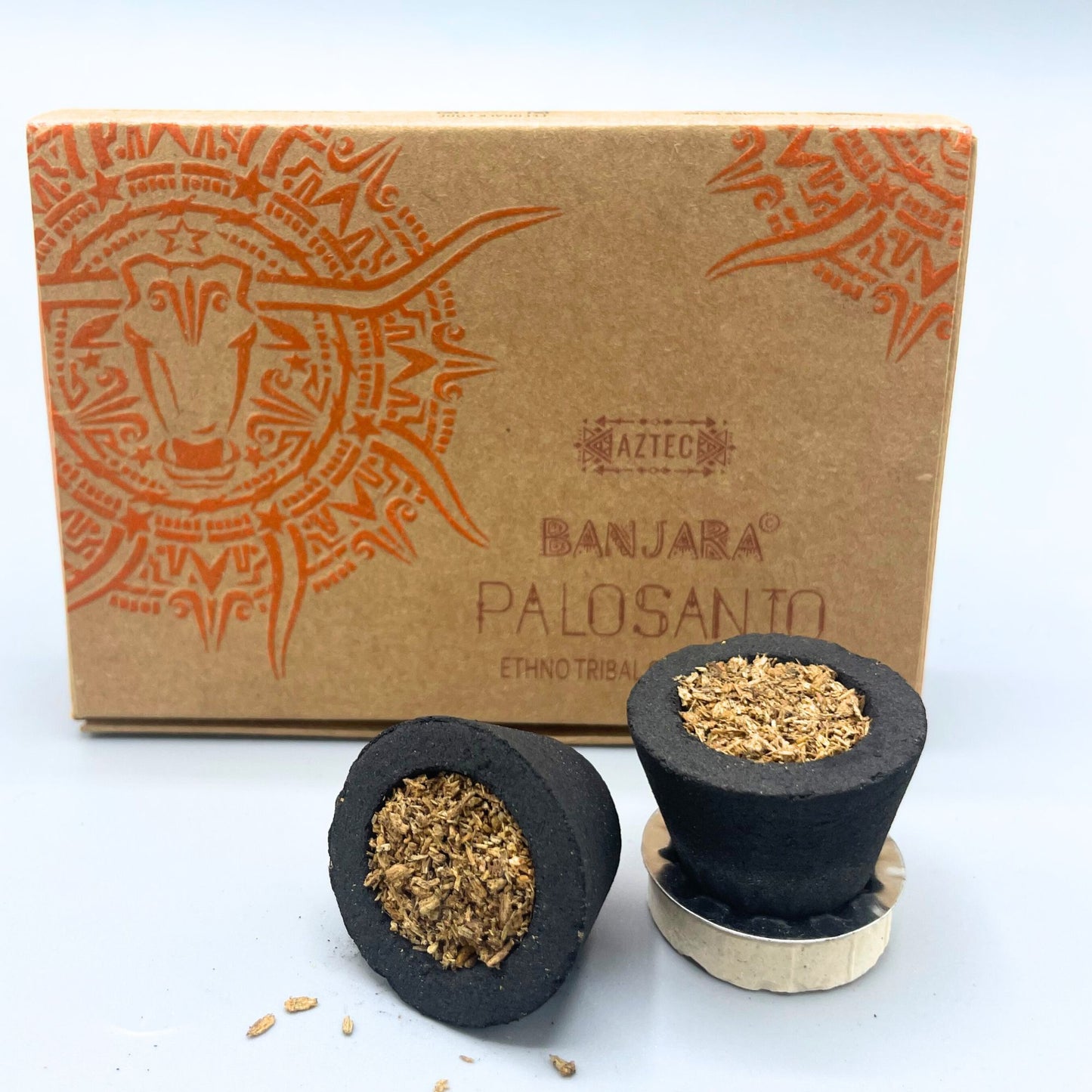 Caja de 6 copas de Resina Banjara - Palo Santo - Copas de Resina y Smudge Étnicas Tribales Banjara