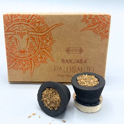 Caja de 6 copas de Resina Banjara - Palo Santo - Copas de Resina y Smudge Étnicas Tribales Banjara