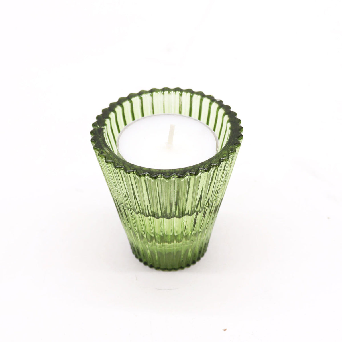 Portavelas reversible para cena / vela de té - Jardín de Jade - Portavelas y tarros de cristal