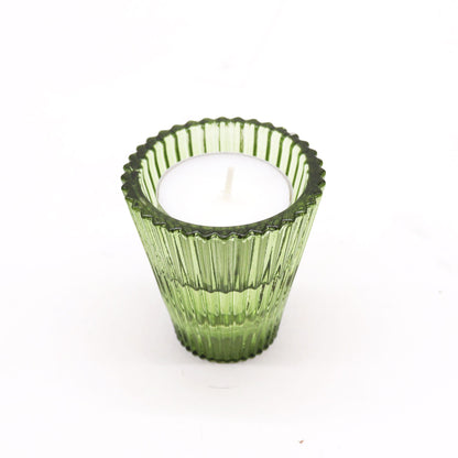Portavelas reversible para cena / vela de té - Jardín de Jade - Portavelas y tarros de cristal