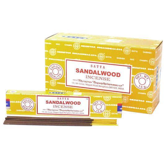 Varillas de Incienso Satya 15gm - Sándalo - Incienso Satya en Sticks, Artisan Product