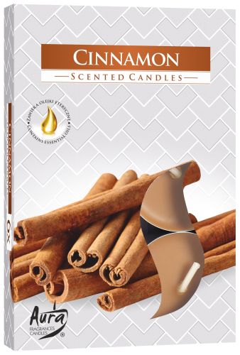 1x Set de 6 Velas de Té Perfumadas - Canela - Velas de té perfumadas