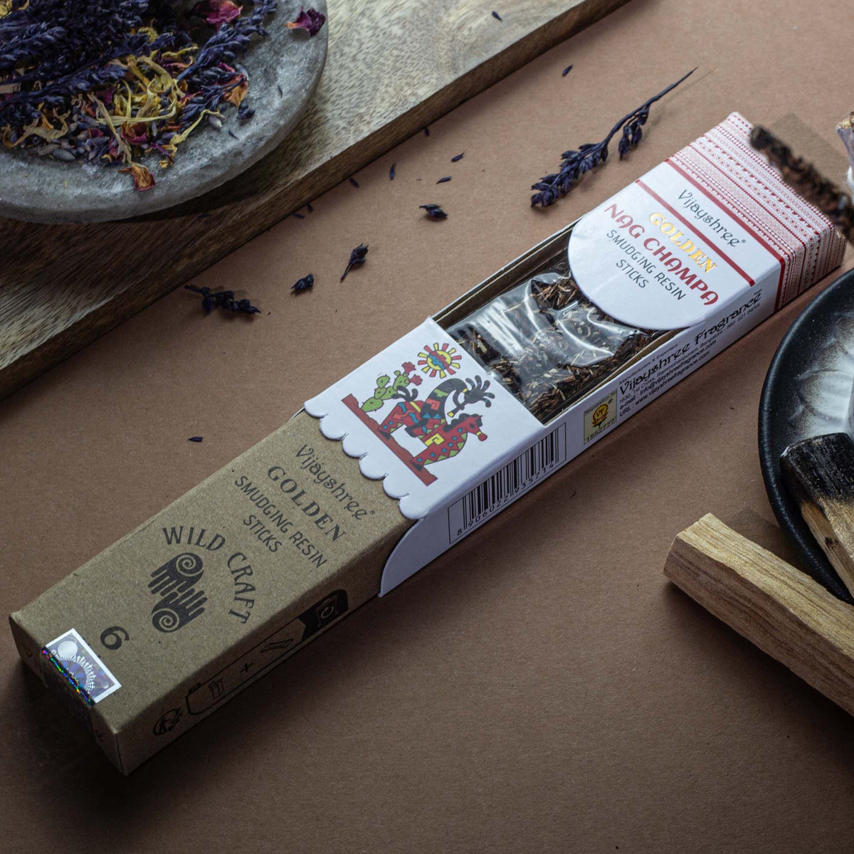 Palitos de resina de Nag Champa dorados para purificación - 30g - Varillas de resina para Defumar