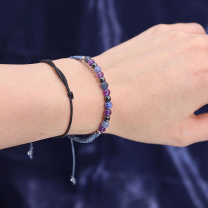Vela de Cristal del Zodiaco con Pulsera de Piedras Preciosas - Sagitario - Velas de cristal del zodiaco con brazalete de pied