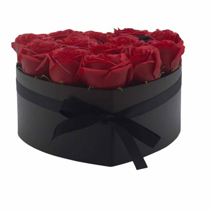Caja de Regalo - Rosas de Jabón · 13 ud Rojo Corazón