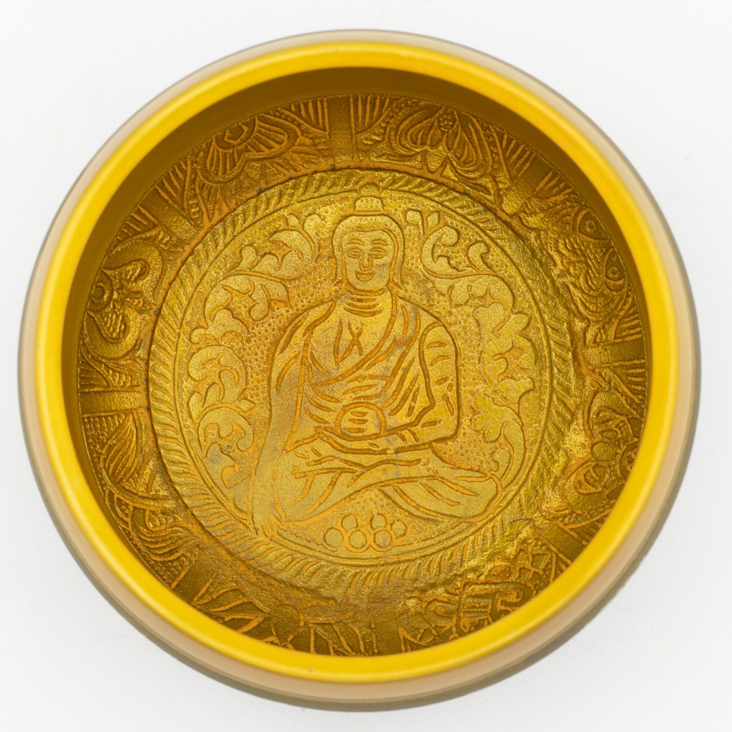 Gran cuenco tibetano de aluminio - Buda del Árbol de la Vida - color cobre (19cm)