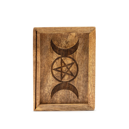 Pequeña caja de Tarot con soporte para cartas