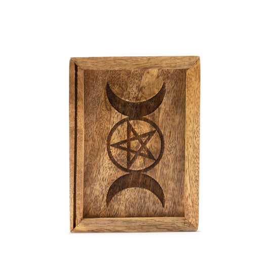 Pequeña caja de Tarot con soporte para cartas