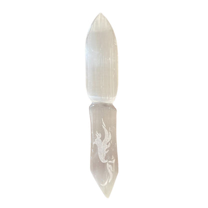 Cuchillo ritual de Selenita - Dejar atrás el pasado - Cuchillos Rituales de Selenita
