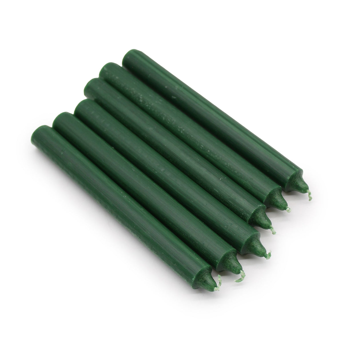 Velas a Granel de Color Sólido - Verde Acebo Rústico - Paquete de 10 - Velas de Cena de Color Sólido - Pack de 10 Unidades