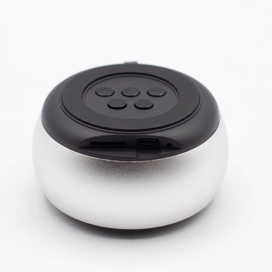 Mini enceinte argentée avec effet d'éclairage Mandela