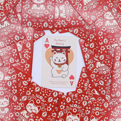Gatos de la Fortuna Cartas de Juego y de Oráculo - Baraja Maneki Neko - Revenda de Cartas de Jogo & Oráculo Para a Sua Loja
