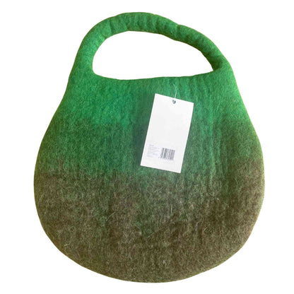 Bolsa de abejas de fieltro al agua - Un asa con imán - Tonos Verdes