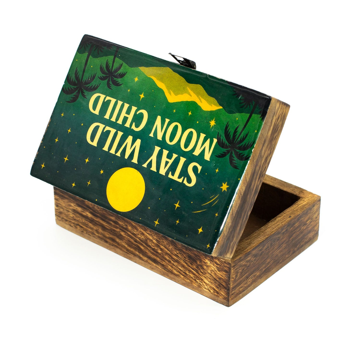 Caja esmaltada mediana - Mantente salvaje, hijo de la luna