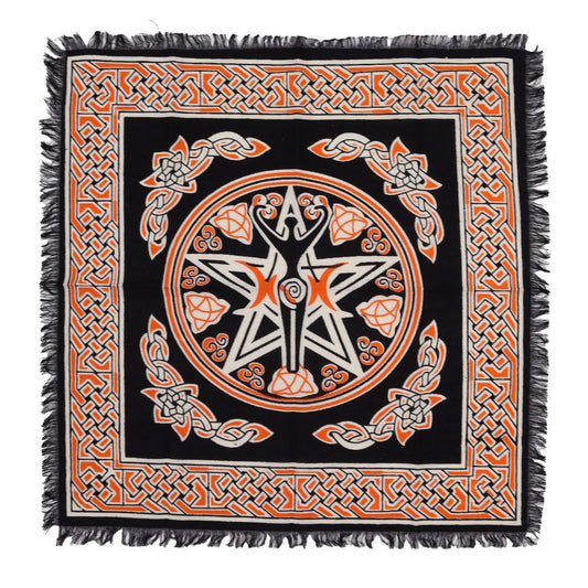 Mantel de altar esotérico con flecos - Madre Tierra - Mantel de altar esotérico con flecos, 100% Cotton