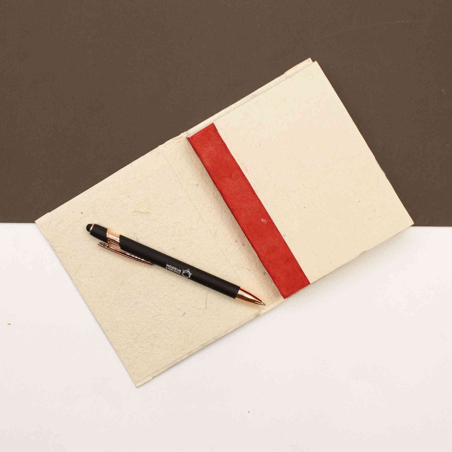 Cuaderno Med Lokta (15x12 cm) - 45 hojas - Diseño floral auténtico del Himalaya elaborado