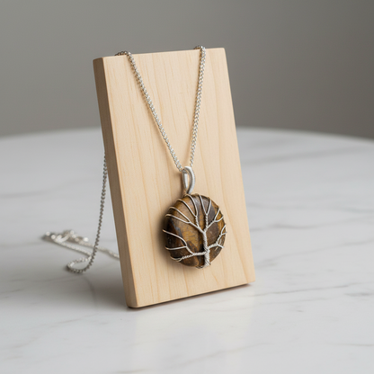 Collar Árbol de la Vida - Ojo de Tigre