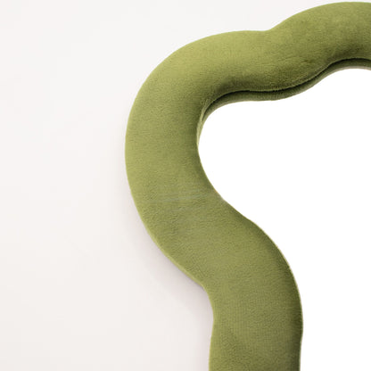 Espejo suave ondulado - Nube grande - Verde musgo (33.4x23.5x2.3cm)