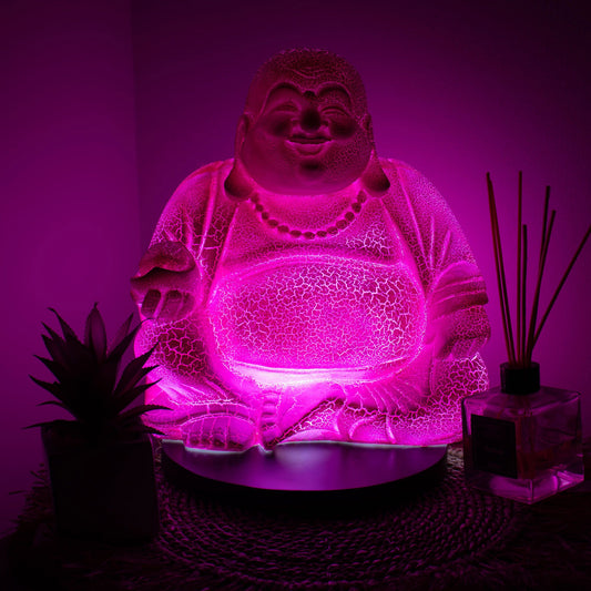 Smiling Buddha lamp Dragon fruit - Round base