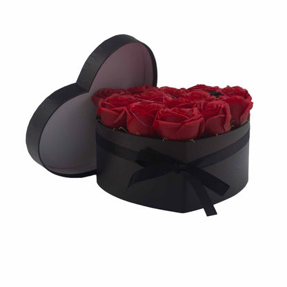 Caja de Regalo - Rosas de Jabón · 13 ud Rojo Corazón