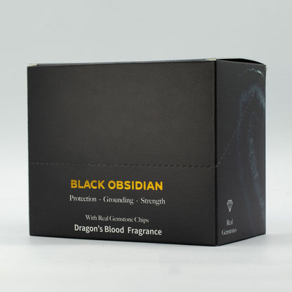MeltEaze Wax Melts 50g - Escudo de Obsidiana - Sangre de Dragón - Pastillas de Cera derretibles con Gemas
