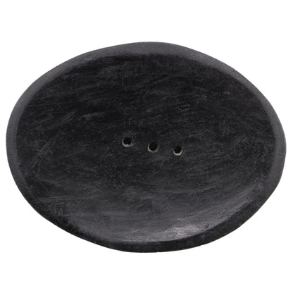 Jabonera Ovalada de Mármol Negro