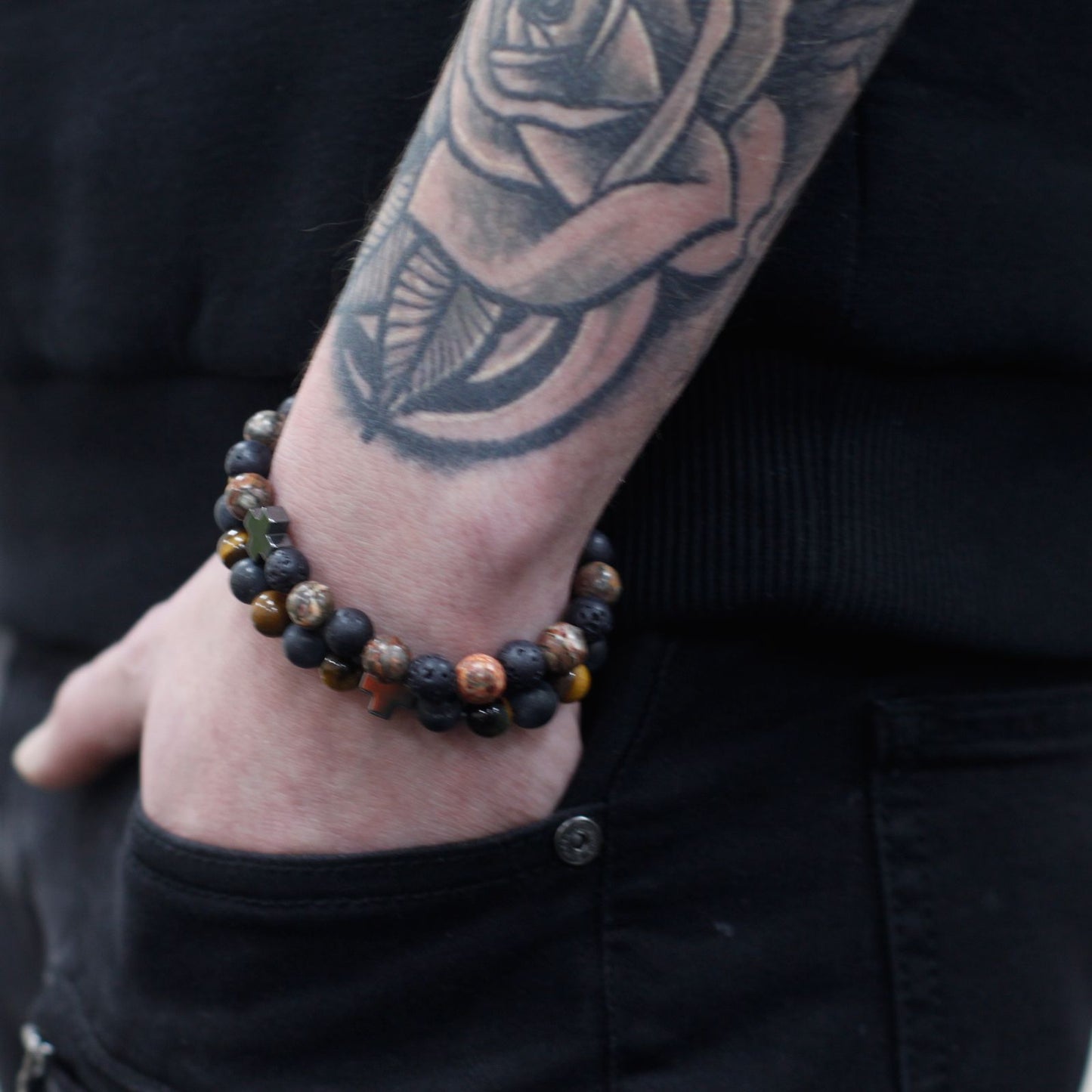 2 Pulseras con Piedras Preciosas - Eternidad