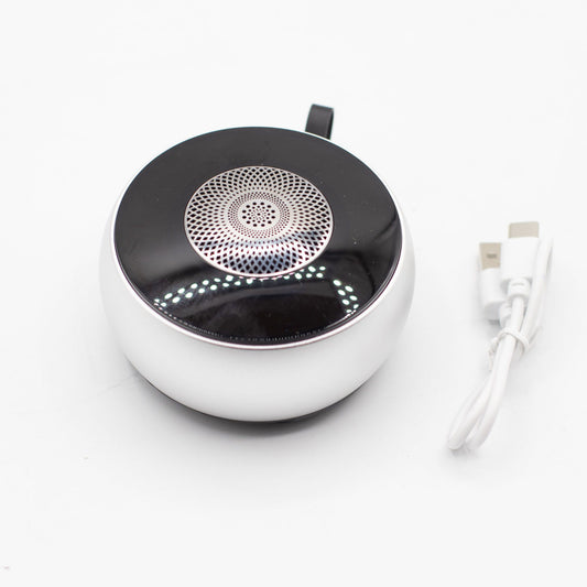 Mini enceinte argentée avec effet d'éclairage Mandela