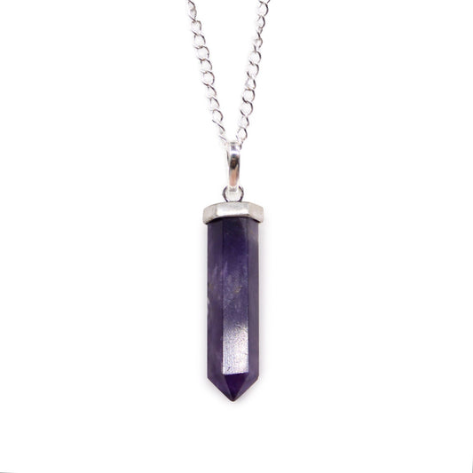 Classic Gemstone Dot Pendant - Amethyst