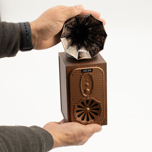 Haut-parleur rétro gramophone (Extra Haut) - Bluetooth - 8 watts