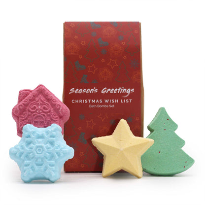 Pack de regalo de Bombas de Baño Navideñas - Lista de Deseos