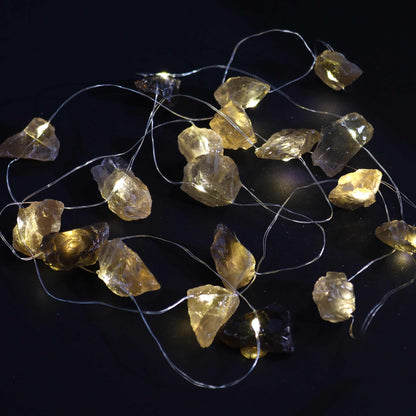 Luces de encantamiento de piedras preciosas - Citrino ahumado - Luces Encantadas con Piedras Preciosas, citrino ahumado
