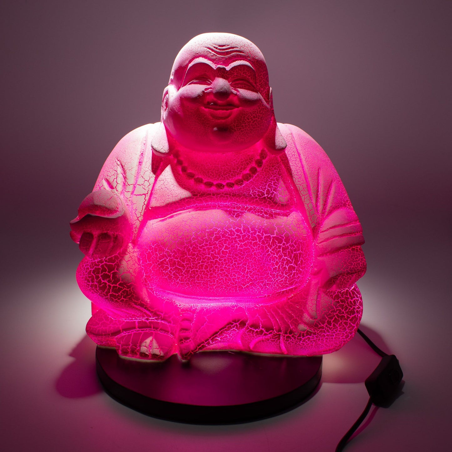 Lámpara del Buda sonriente Fruta del dragón - Base redonda