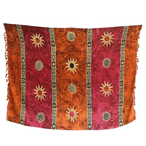 1x Pareo Celta de Bali - Símbolos del Sol (4 Colores Surtidos) - Pareos Celtas Bali