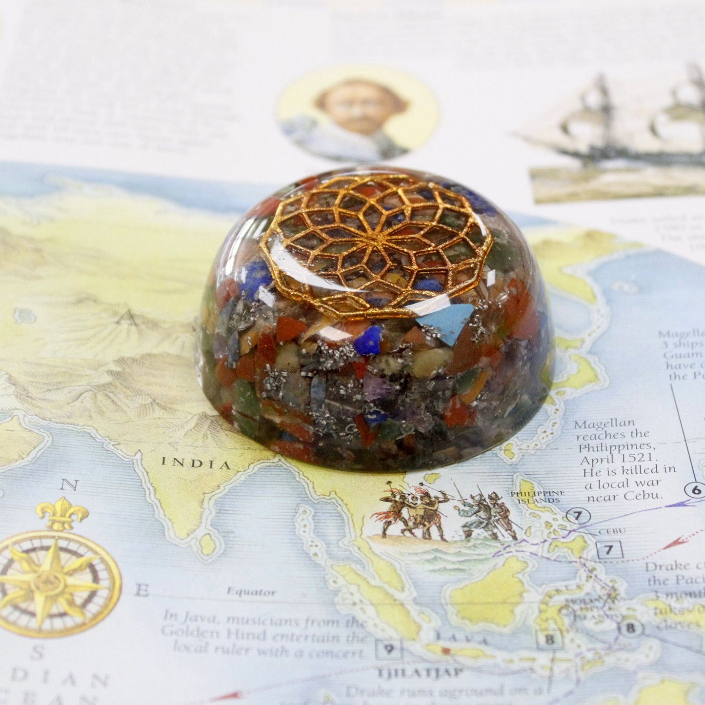 Orgonite de oficina - Piedras múltiples - Paquete de organite de escritorio