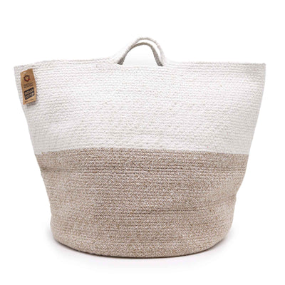 Large cotton rope basket 45x40cm - Beige