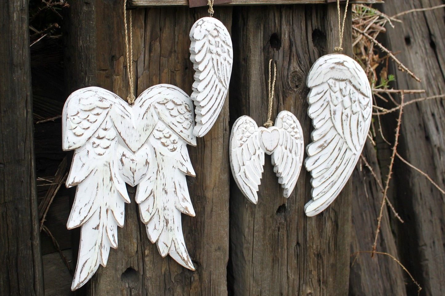 Doble alas de ángel hechas a mano - 31cm
