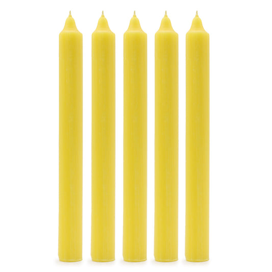 Velas a Granel de Color Sólido - Limón Rústico - Paquete de 10