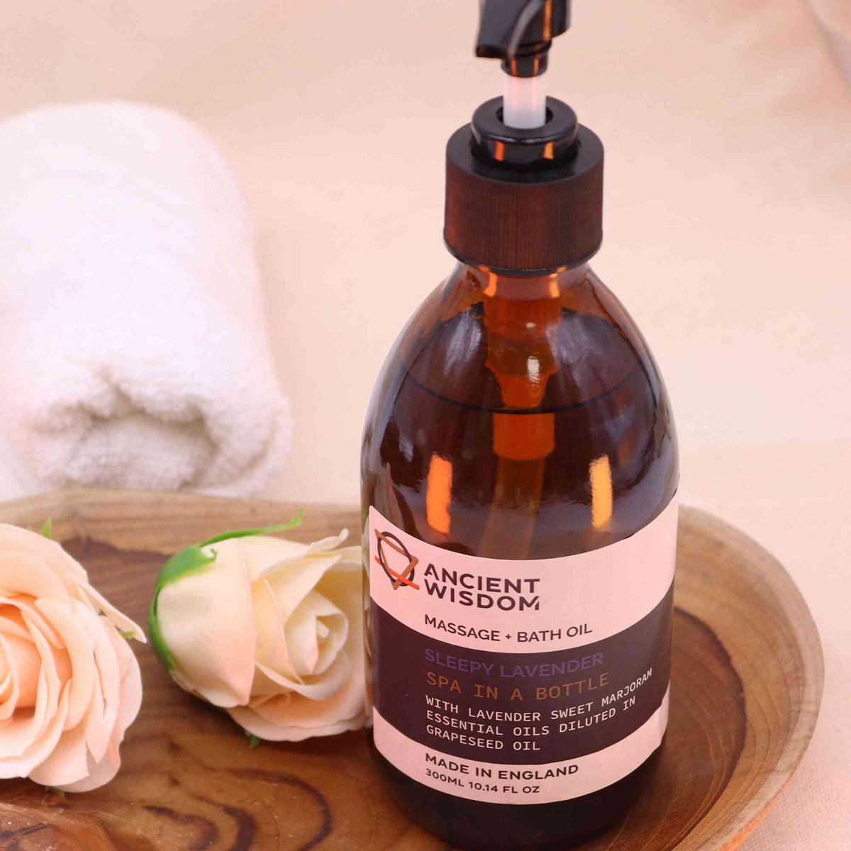 Aceite de Masaje y Baño de Aromaterapia - Lavanda Somnolienta 300 ml