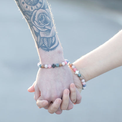 2 Pulseras con Piedras Preciosas - Amor