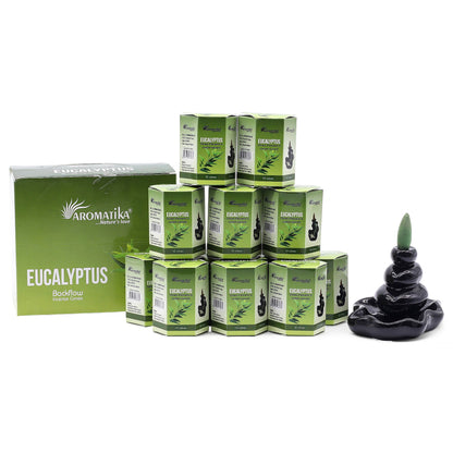 Paquete de 10 Incienso Masala Backflow - Eucalipto